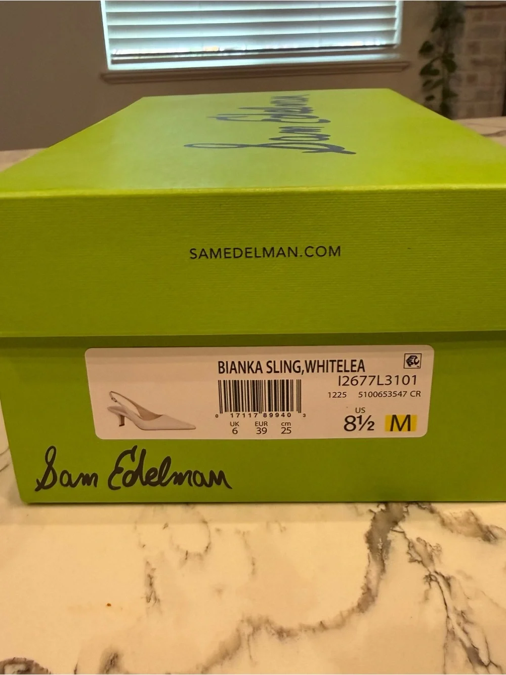 Sam Edelman Cream White Slingback Pumps